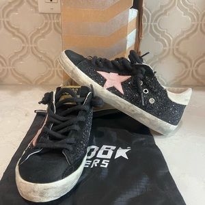 Women’s Golden goose bBack Glitter Sneakers Size 8